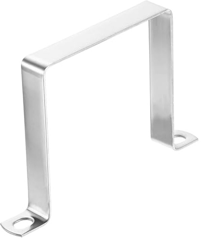 sourcing map 1Pcs U Shaped Connector Bracket, 100x100mm 304 Stainless Steel Pipe Strap Clamps for Door Shed Closed Bar Holder Strut Channel