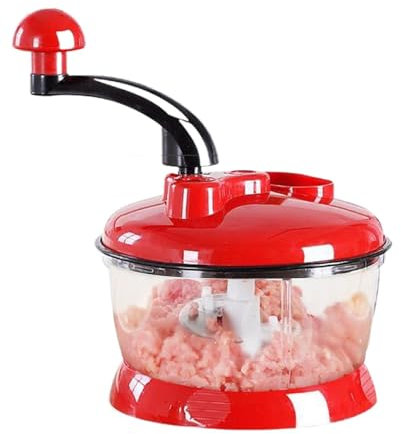 Tritatutto manuale 2025, tritatutto multifunzione da 2 litri con grande capacità, tritaverdure a manovella con grande capacità, adatto per cucine, ristoranti