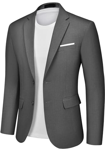 Autsel Mens Blazer Slim Fit Formal Business Suit Jacket Two Buttons | Smart Casual Wedding Tuxedo Jackets Lightweight for Men Dress Outerwear