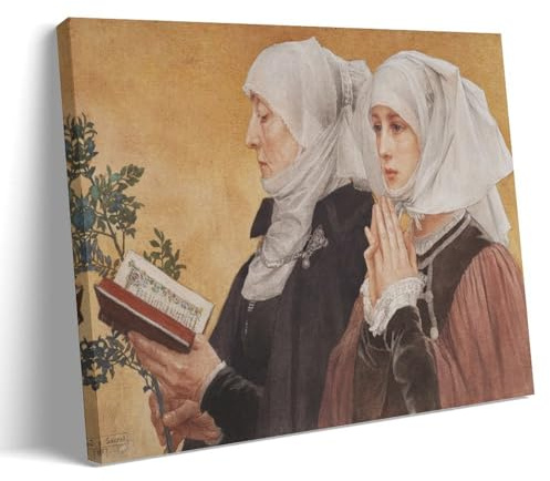 YiQuSoft Póster de Elisabeth Sonrel Les Rameaux (domingo de palmos) de 1897 y arte de pared, impresión moderna para decoración de dormitorio familiar, estilo marco, 50 x 75 cm
