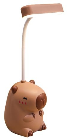 KBIBCK Luce Notturna Bambini, Lampada da Scrivania LED, lampada Capybara per temperino con Serbatoio, luce notturna USB, Luce Lettura Libro Senza Fili per Lettori di Notte,Bambino,Studio(B)