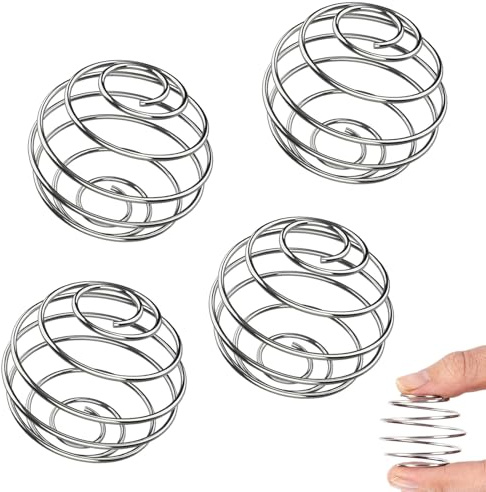 Cfcyhla 4 Stück Edelstahl Protein Shaker, Metall Shaker Ball, Frühling Kugeltyp Blender, für Flasche Cup Draht Schneebesen Ball für Protein gemischte Getränke