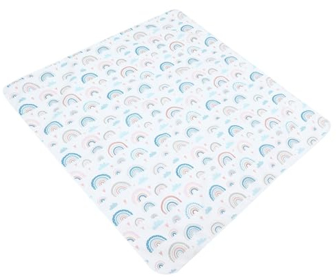 Warmhm Bodenmatte für Hochstuhl Rutschfeste Unterlage aus Silikon und Polyester Essensmatte für Junge Mädchen Leicht zu Reinigen Verstauen Farbenfrohes Muster für Sensorische Anregung