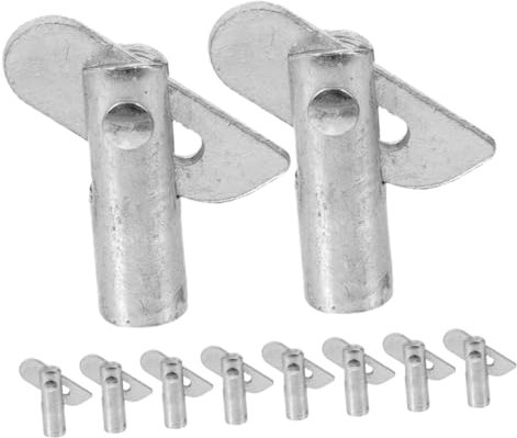 DIYEAH 10pcs Scaffolding Accessories Vehicle Equipment Locking Pins Guardrail Pin Scaffolding Retainer Pin Scaffolding Wall Fasteners Guardrail System Locking Pin Silver Steel Q235