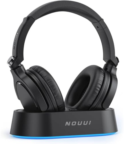 Wireless Headphones for TV Watching, TV Headphones Wireless for Seniors with Transmitter Charging Base, Over Ear Bluetooth Headset No Audio Delay, HiFi Stereo, 65H Playtime, Gifts for Parents/Elderly