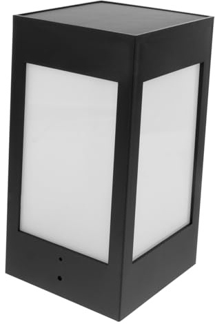 DIYEAH Lámpara Solar De Pilar Para Jardín Exterior Luz Decorativa De Iluminación Para Balcón Césped Cerca Y Patio