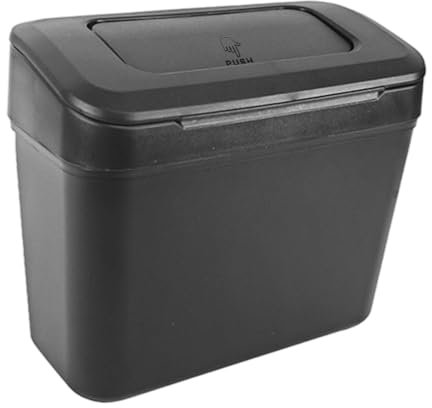 Ronyme Cubo de Basura para Coche, Caja de Almacenamiento para Coche, Organizador de Basura con Tapa, contenedor de portátil y Sencillo para vehículos, para