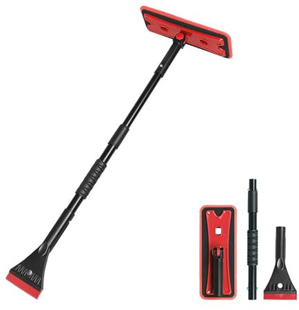 YPSQQHD Pala quitanieves para Coche Compatible con VW Passat Variant CB5 3G, Herramienta Multifuncional para Quitar Nieve, descongelar y Barrer Nieve en Invierno.,2Red