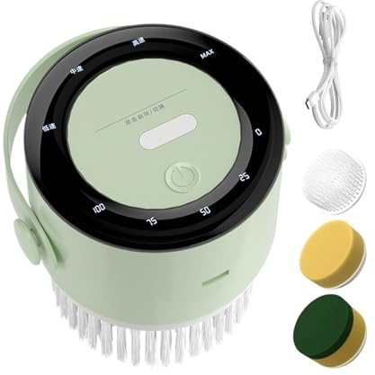 Pulitore Elettrico Per Doccia | Spazzola Elettrica 1200mAh Ricaricabile | Detergente Automatico Potente con 3 Testine Sostituibili per Fughe Doccia Vasca Pavimento WC Bagno