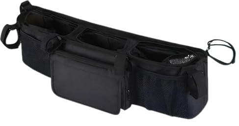 de almacenamiento para cochecito, de pañales, con 3 compartimentos, organizador de cochecito, con portavasos, para viajes, diarios, padres, hogar, exteriores, camping, caminar, hogar