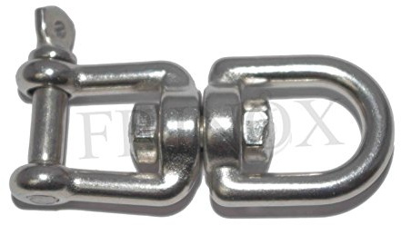 Emerillón y grillete libre 8 mm acero inoxidable 316