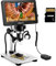 TOMLOV DM9 7 LCD Digital Microscope 1200X, 12MP Coin Magnification, 1080P HD Video Soldering USB Scope for Adult, with LED Light, Adjustable Metal Stand, PC/Windows/Mac Compatible, 32GB Card Included