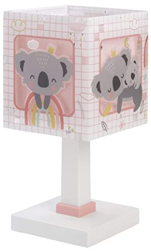 Dalber Kinder Tischlampe Nachttischlampe kinderzimmer Koala Rose Tiere, 63261S, E14