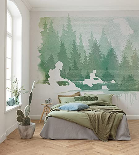 Komar Fleece fototapet – Star Wars Endor Speeders – storlek: 350 x 280 cm (bredd x höjd) – Speedbike, rebeller, barnrum, tapet – IADX7-006