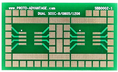 (Qty 3) Proto-Advantage SOIC-8 with 0805, 1206 SMT Adapter Breadboard - Large