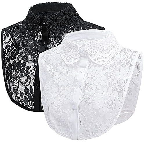 Elegtiskas Spitze Halbhemd Bluse Kragen Abnehmbarer Dickey Kragen Spitze Fake Kragen