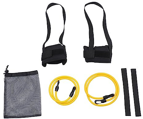 Garneck Schwimmen Training Gürtel Mit Schwimmwiderstandsbändern Verstellbar Und Tragbar in Netztasche Als Statischer Schwimmgürtel Oder Wassergürtel Für Pool-Training