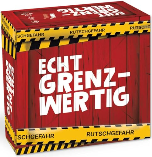 HUCH! | Echt Grenzwertig | Partyspiele ab 18 | Kartenspiele für Erwachsene | Partyhit | Bildet lustige oder grenzwertige Kombinationen aus Textkarten | Deutsche Ausgabe | Für 3+ Spieler ab 18 Jahren