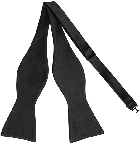 JEMYGINS Mens Black Bowtie Self Bow Tie Formal Bow Tie (2)