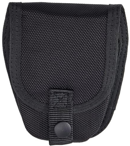 GORGECRAFT Funda para Esposas Funda de Nailon Resistente Bolsa para Esposas Ajuste de Cadena Puños Estándar con Bisagras Bolsa Oculta A Presión Funda para Aplicación de la Ley Cinturón Negro