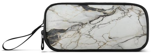 Goldweißer Marmor Federmäppchen Federtaschen Mäppchen Schlamperbox Tasche für Jungen Mädchen Schüler