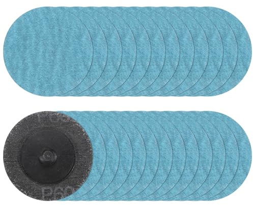 sourcing map 25pcs Quick Change Sanding Discs 2 60 Grit R-Type Roll Lock Zirconia Conditioning Disc Sandpaper for Die Grinder Grinding Fast Cutting, Green