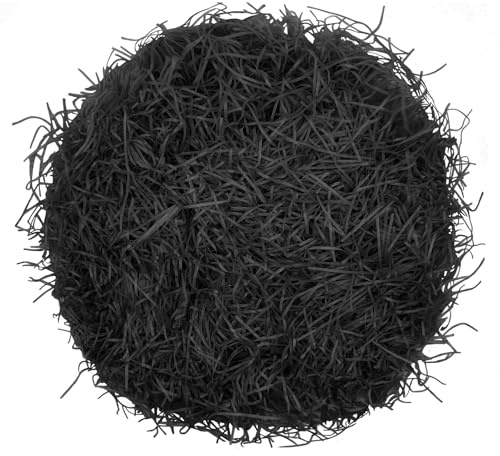 500 g raffia fyllningsmaterial gåva hammare strimlat papper gåva fyllning för fest hammare fyllning och presentförpackning för presentförpackning dekoration (svart)