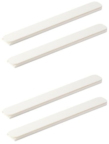 DOITOOL Self-Adhesive Drawer Slides ： 2 Sets Plastic White Drawer Guide Rails for DIY Cabinet, Kitchen, Bedroom, and Bathroom Storage，26.4 * 3 * 2cm (White)