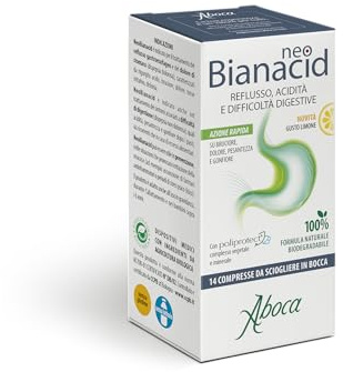 Aboca NeoBianacid 14 Compresse - Acidità, Reflusso e Difficoltà Digestive (14 Compresse Limone)