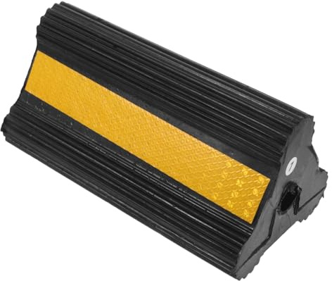 iplusmile Tope De Rueda De Goma con Asa y Cuerda Antideslizante Calzo para Ruedas De Camiones Remolques y Motocicletas para Estacionamiento Seguro Carreteras y Parques