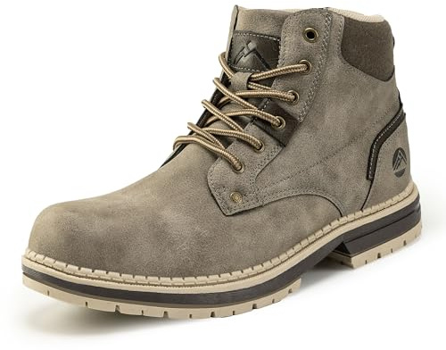 CC-Los Men's Casual Chukka Ankle Boots Non-Slip for Outdoor Hiking Walking | Upgraded Better Fit, Non-Slip Sole, Soft Toe, Versatile Style, Work & Casual, Water-Resistant