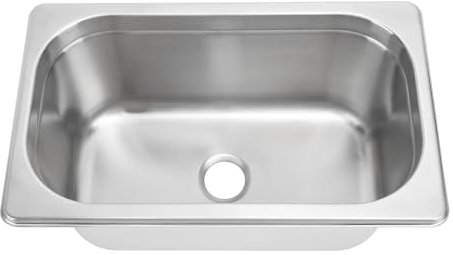 Akozon RV-Spüle aus Edelstahl 304 – 320 X 180 X 130 Mm, Vielseitiges Quadratisches Küchen- und Badezimmerwaschbecken mit 40 Mm Auslass für Wohnmobile, Wohnmobile und Boote