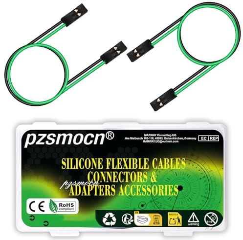 pzsmocn 20 Sets / 80 Pcs for Dupont 2.54mm 2-Pin Connector Kit 24AWG 20cm | Flexible Breadboard, Reliable Maker Project, Durable Electronic Hobby, Professional Prototyping, Stable Performance Quality