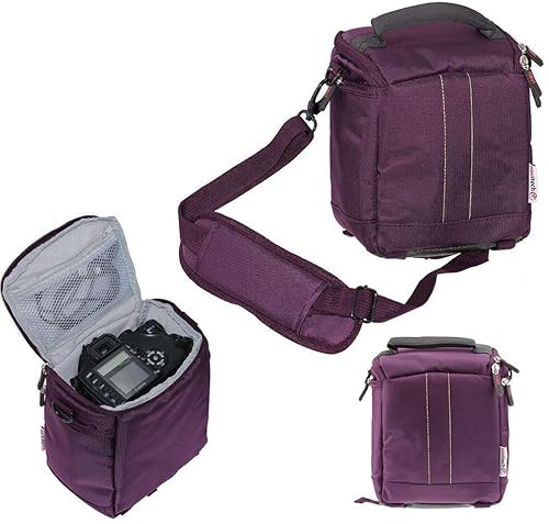 Navitech Purple DSLR SLR Camera Bag Compatible with Nikon Coolpix P1100 Digital Camera