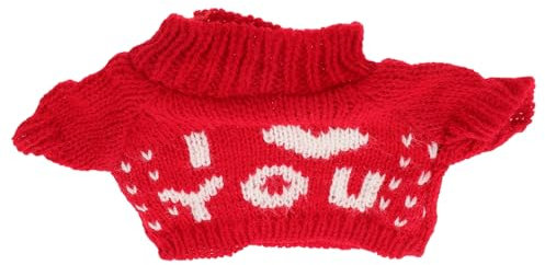 PHENOFICE Einzigartige Bärenpuppenkostüme Plüschtier-Pullover-Set Weiches Garn Weihnachtliche Weihnachtspuppenkleidung Für Jungen Und Mädchen