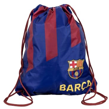 Hy-Pro Official FC Barcelona Stripe Drawstring Gym Bag – Officially Licensed Barcelona Merchandise, Lightweight Sports Bag for Kids, Teens & Adults