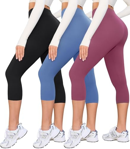 VALANDY Creamlush High Waisted 3/4 Capri Leggings for Women | Buttery-Soft Comfort, Breathable Stretch, Fade Resistant, Pill Resistant, Yoga, Gym, Running, Everyday Wear