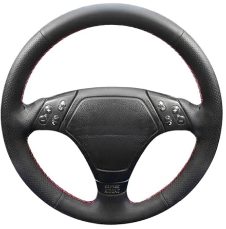 Auto-Lenkradbezug Schwarzer Lenkradbezug Auto-Lenkradbezug für E36 E46 E39 schützender Lenkradbezug
