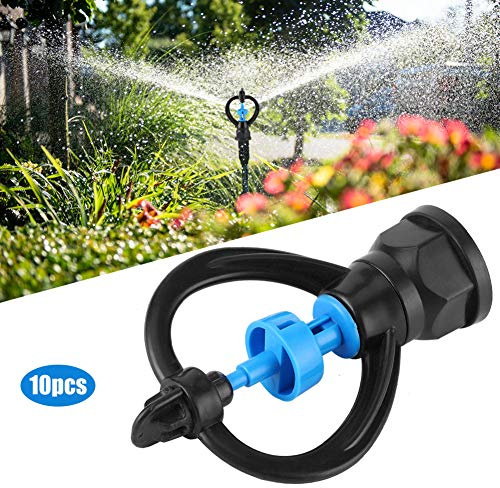 ZJchao Têtes d'arrosage à Basse Pression, 10pcs Femelle Feme Feme Plastic La Pelouse d'irrigation Pulvérisateur Buzle Druppers en Rotation 'arrosage Rotatif Sprinkler Jardin pour Serres, Légumes