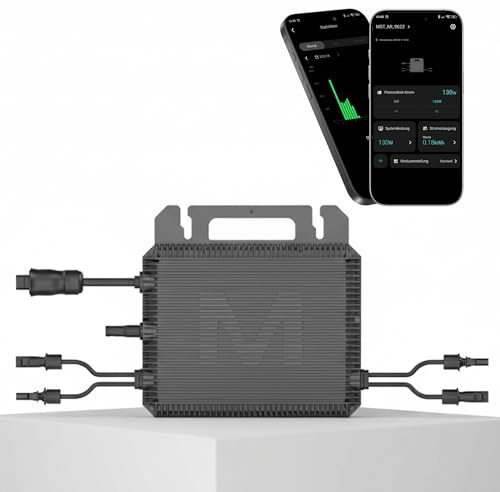 MARSTEK Mikro-Wechselrichter 800 W MST-MI0800 für Balkonkraftwerk, IP67 wetterfest, Plug-&-Play Installation, 2 MPPT, Bluetooth & WiFi, Micro Inverter