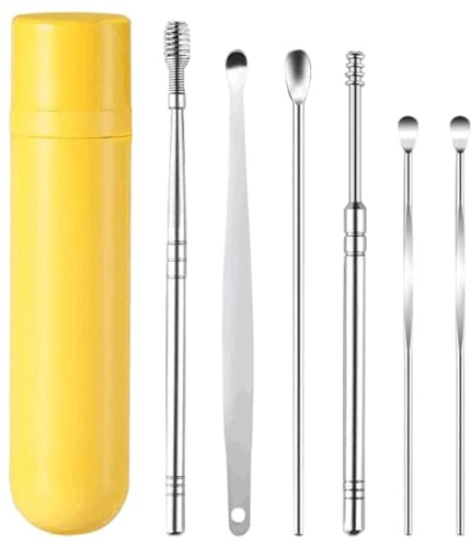 Tanakeji Ohrenschmalz Entferner - 360-Grad Spiralbürsten-Design Ohrenschmalz Entfernungslöffel - Set Zur Ohrenschmalzentfernung - Für Männer Frauen Mädchen Jugendliche Teenager Zuhause
