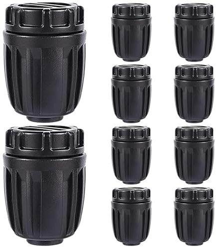 10 pezzi raccordi per irrigazione a goccia tappi terminali connettori per linea gocciolante anti-perdite tappo per tubo da giardino con chiusura spinata parti del sistema in plastica PE per tubi di ir