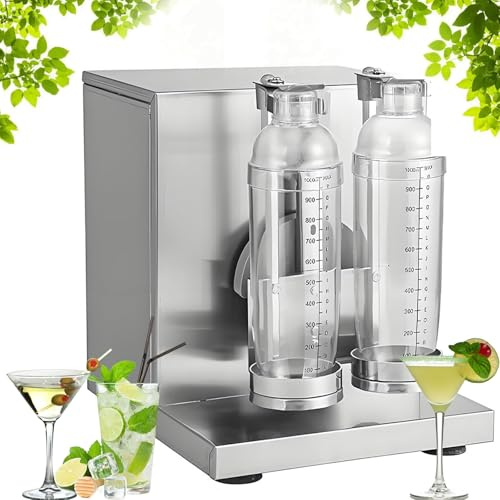 Máquina agitadora de té de burbujas, temporizador ajustable para una mezcla perfecta, ideal para preparar café y jugo