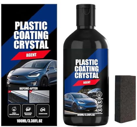 Genérico Restaurador de Molduras y Plásticos Negros para Auto | Recubrimiento de Larga Duración 100ml - Restaurador para Interiores de Vehículos - para Tableros de Interior y Exterior de Vehículos