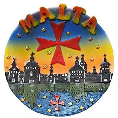 Magnete da frigorifero 3D Malta, adesivo souvenir Malta, decorazione per casa e cucina Malta frigorifero magnete