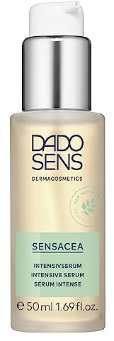 DADO SENS SENSACEA Intensivserum 50ml, Bei Rosacea & Couperose | Feuchtigkeitsspendendes Gesichtsserum, Wirkt Reizlindernd, Reduziert Hautrötungen, Kühlt & Besänftigt Irritierte Haut