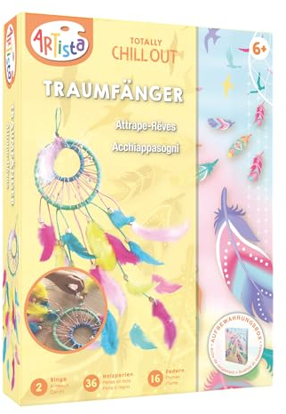 ARTISTA 9301912 Bastelset Traumfänger, DIY-Kit für Kinder, Kreativset in praktischer Aufbewahrungsbox