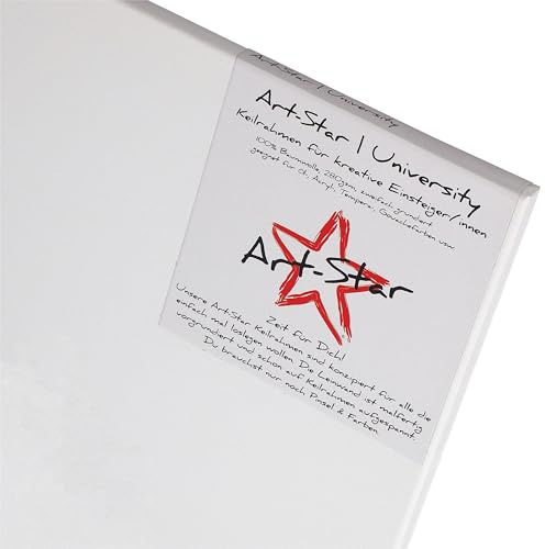 Art-Star UNIVERSITY KEILRAHMEN | 1x Leinwand vorgrundiert, malfertig bespannte Rahmen mit Leinwandtuch zum Bemalen | Format: 70x70cm