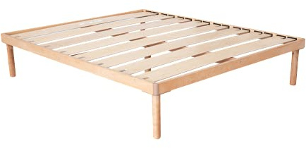 EVERGREENWEB - Rete in Legno Matrimoniale a doghe 180x200 cm Smontabile in Kit 8 doghe in faggio Naturale Ortopedica - Base Letto o Materasso - Struttura Rinforzata 4 Gambe Smontabili - Orange Kit