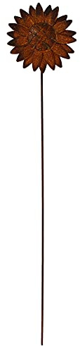 Manufaktur Lichtbogen Rost Gartenstecker Sonnenblume 110,5 cm Edelrost Gartendeko Metall Gartendekoration